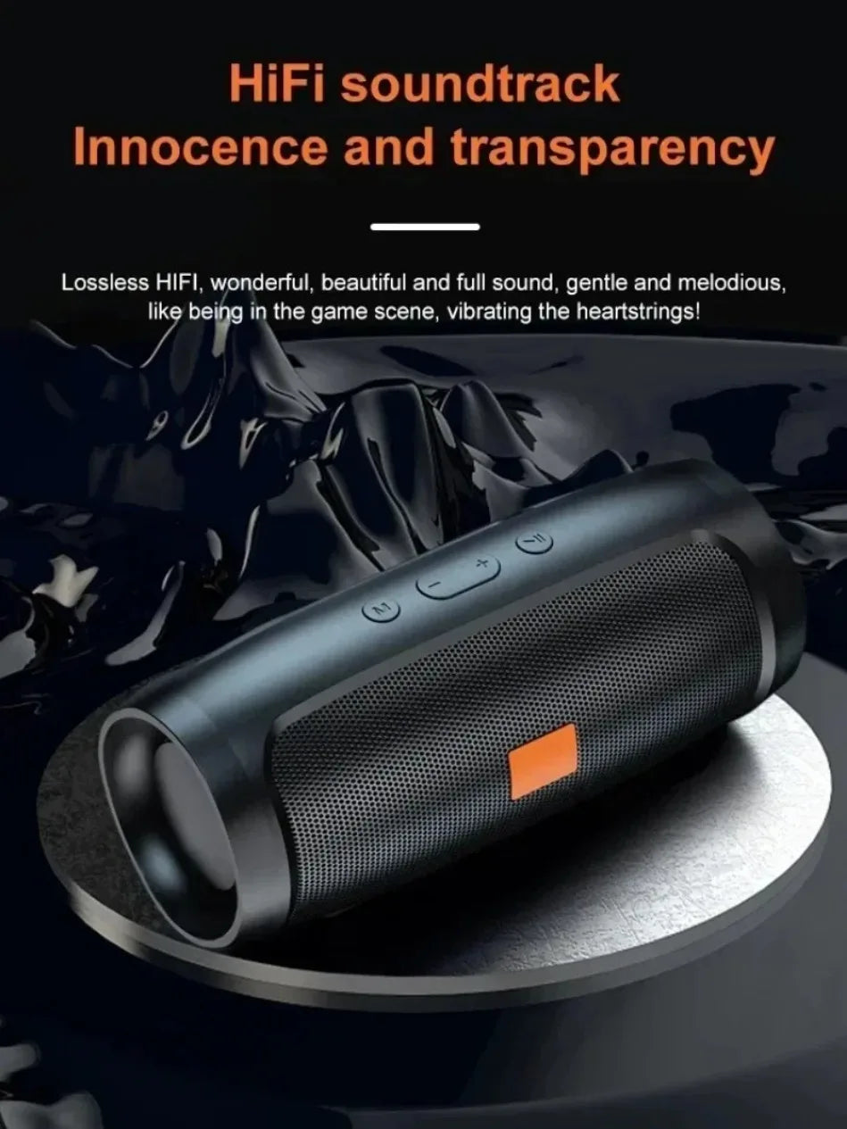 Altavoz Bluetooth Dushoo con transmisión de voz FM, subwoofer portátil, altavoz inalámbrico, altavoz dual estéreo para exteriores, reproducción TFUSB