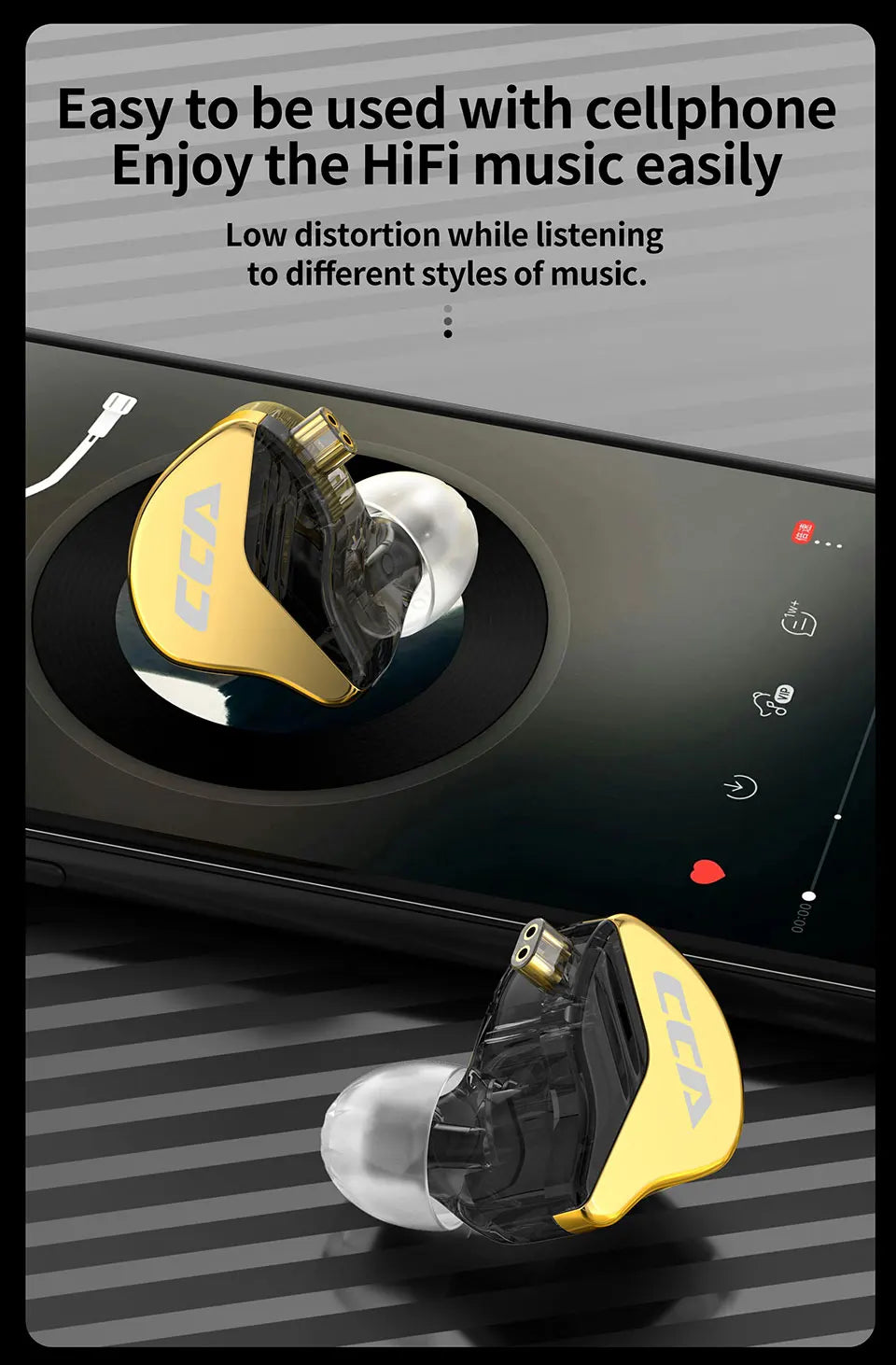 CCA-CRA+: auriculares intrauditivos HiFi con sonido profesional