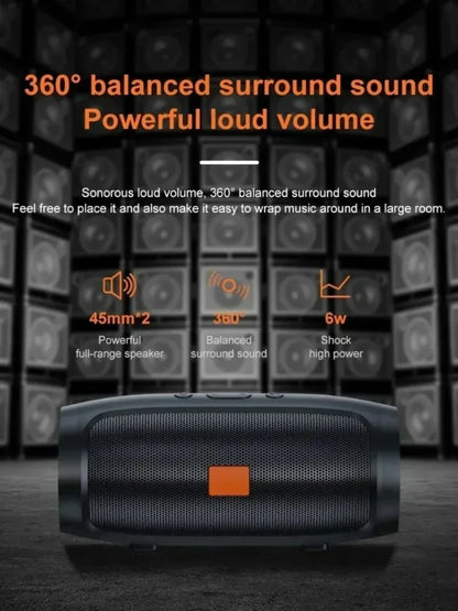 Altavoz Bluetooth Dushoo con transmisión de voz FM, subwoofer portátil, altavoz inalámbrico, altavoz dual estéreo para exteriores, reproducción TFUSB