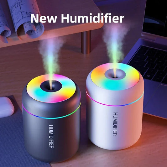 Mini humidificador USB de 180 ml con difusor de aromas y luces LED