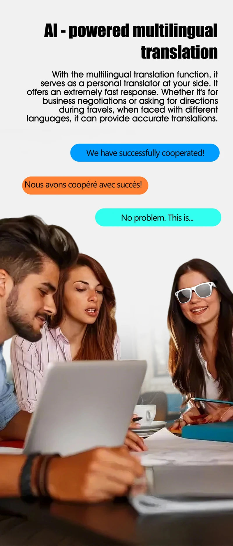 Gafas fotocromáticas inteligentes 4K con IA, cámara multifunción, Bluetooth, llamadas, asistente de voz, reproductor de música, traductor, gafas para Xiaomi