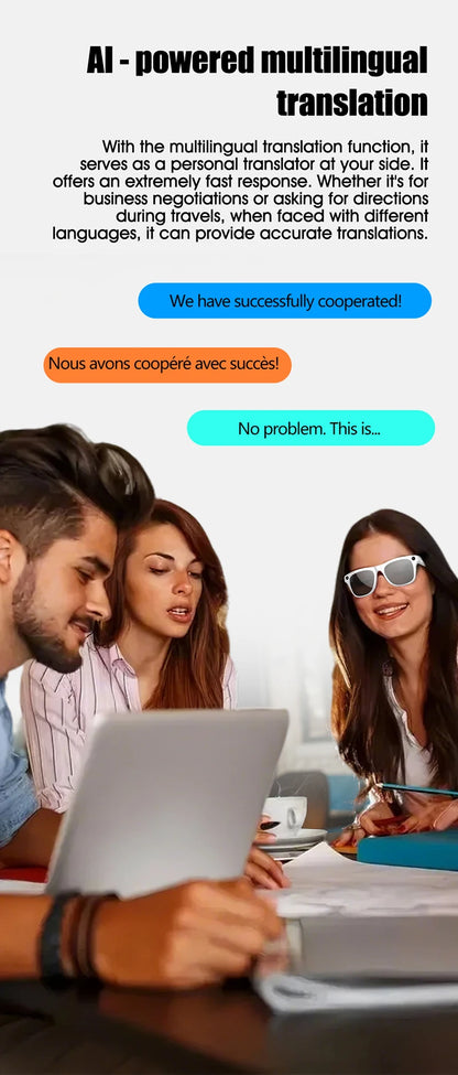 Gafas fotocromáticas inteligentes 4K con IA, cámara multifunción, Bluetooth, llamadas, asistente de voz, reproductor de música, traductor, gafas para Xiaomi