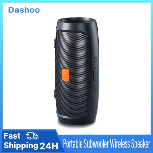 Altavoz Bluetooth Dushoo con transmisión de voz FM, subwoofer portátil, altavoz inalámbrico, altavoz dual estéreo para exteriores, reproducción TFUSB