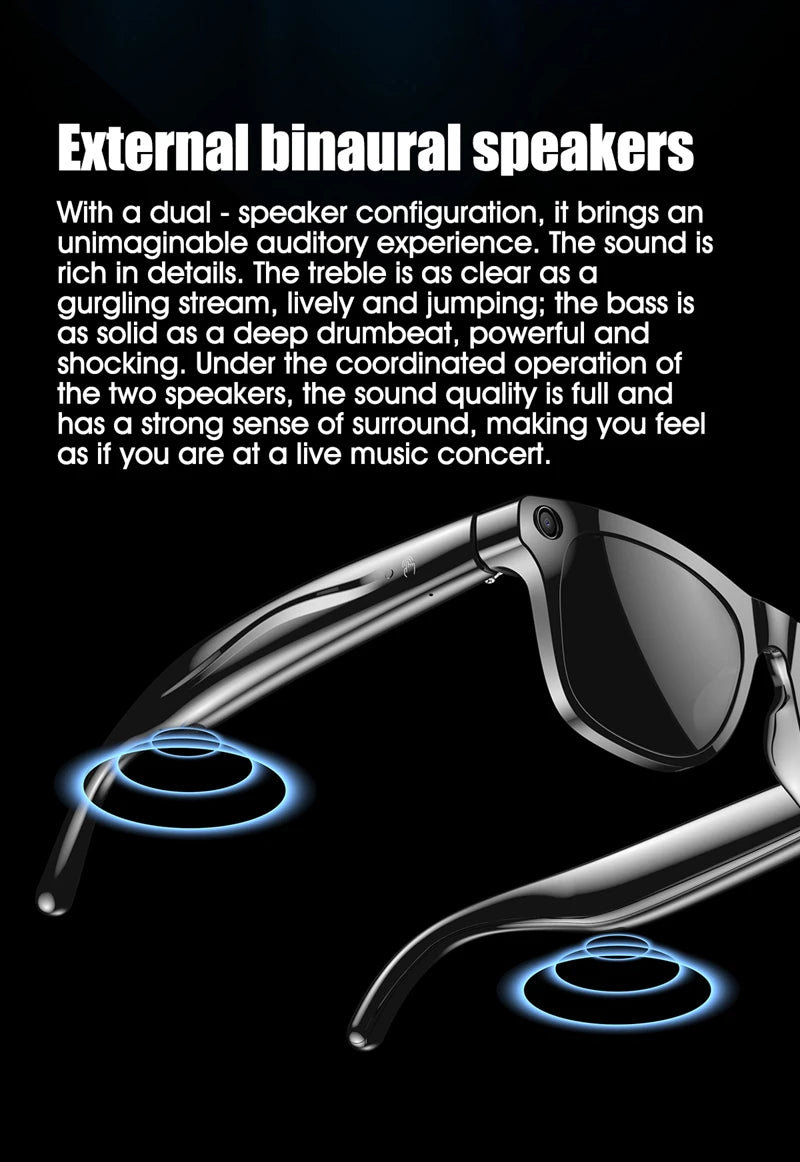 Gafas fotocromáticas inteligentes 4K con IA, cámara multifunción, Bluetooth, llamadas, asistente de voz, reproductor de música, traductor, gafas para Xiaomi