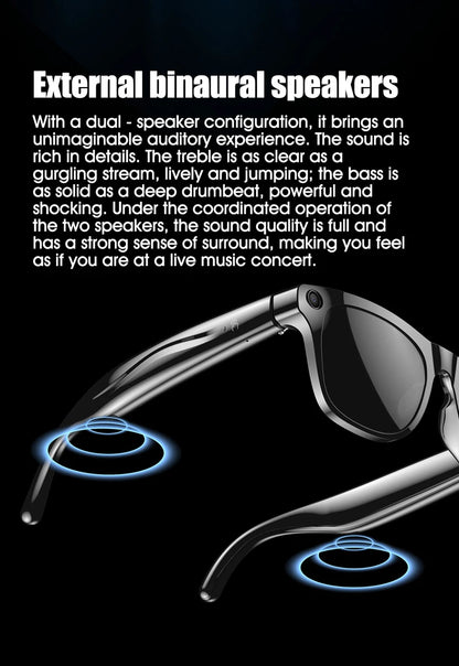 Gafas fotocromáticas inteligentes 4K con IA, cámara multifunción, Bluetooth, llamadas, asistente de voz, reproductor de música, traductor, gafas para Xiaomi