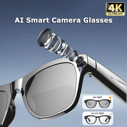 Gafas fotocromáticas inteligentes 4K con IA, cámara multifunción, Bluetooth, llamadas, asistente de voz, reproductor de música, traductor, gafas para Xiaomi