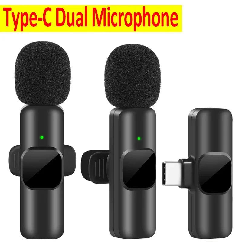 Micrófono inalámbrico de solapa para transmisión en vivo/YouTube/TikTok/Facebook con reducción de ruido para iPhone/Android