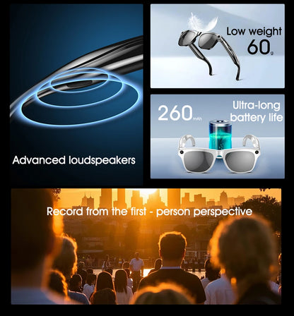 Gafas fotocromáticas inteligentes 4K con IA, cámara multifunción, Bluetooth, llamadas, asistente de voz, reproductor de música, traductor, gafas para Xiaomi