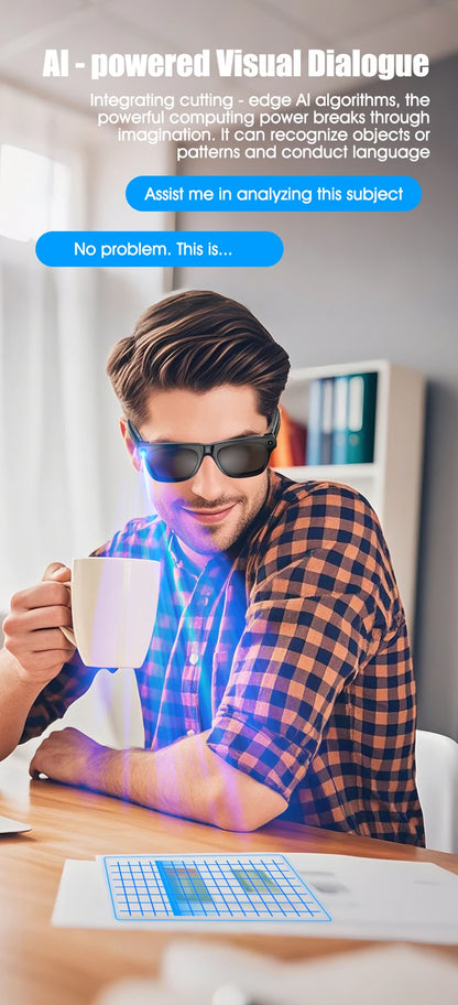 Gafas fotocromáticas inteligentes 4K con IA, cámara multifunción, Bluetooth, llamadas, asistente de voz, reproductor de música, traductor, gafas para Xiaomi