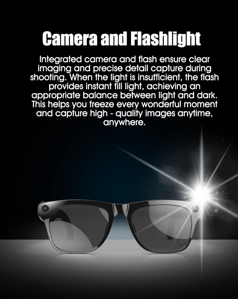 Gafas fotocromáticas inteligentes 4K con IA, cámara multifunción, Bluetooth, llamadas, asistente de voz, reproductor de música, traductor, gafas para Xiaomi
