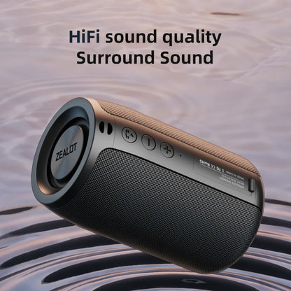ZEALOT-S32 Mini altavoz portátil Bluetooth HIFI Subwoofer Altavoz inalámbrico con columna de radio FM Compatible con TF, TWS, USB