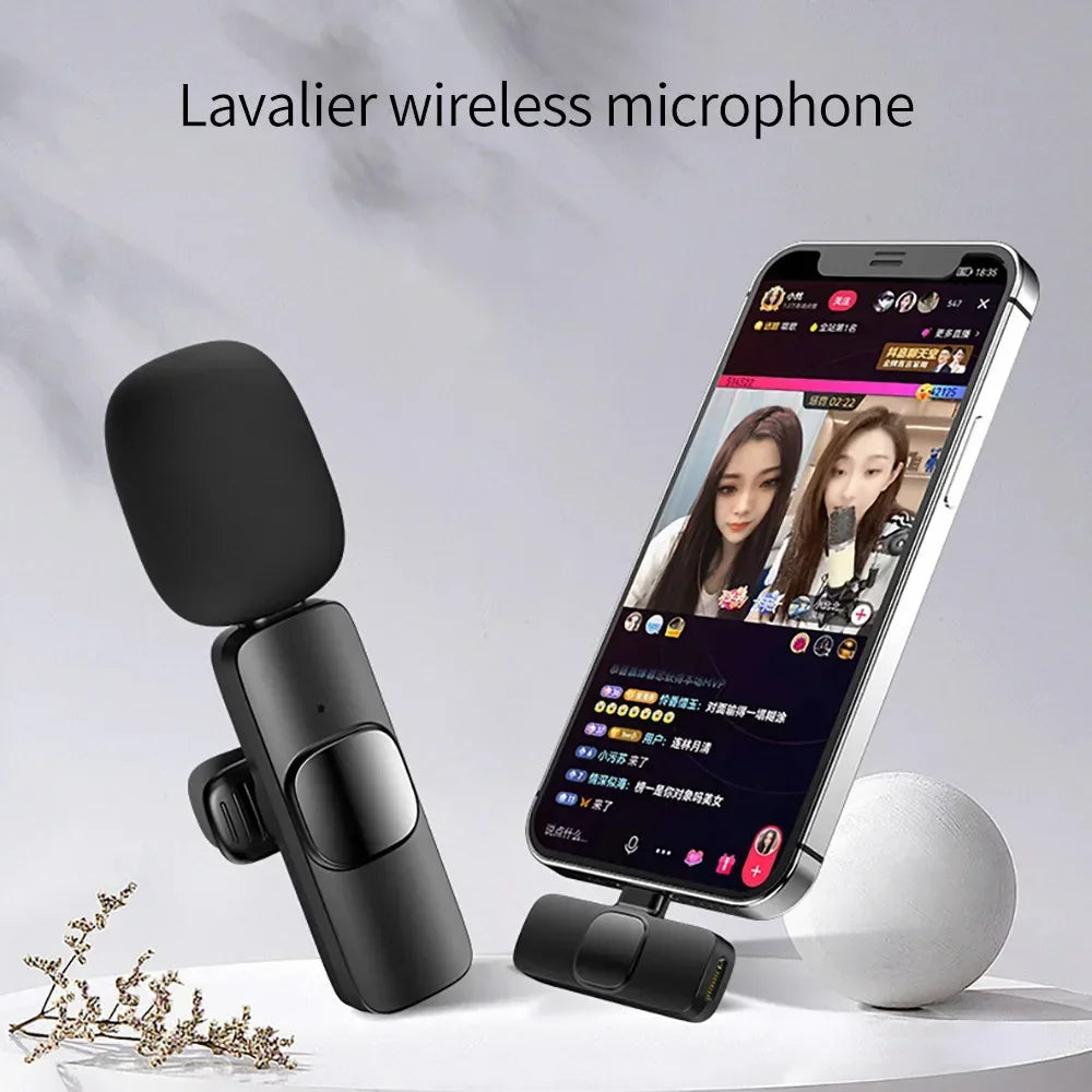 Micrófono inalámbrico de solapa para transmisión en vivo/YouTube/TikTok/Facebook con reducción de ruido para iPhone/Android