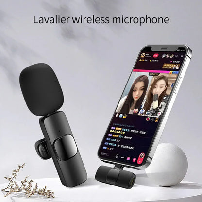 Micrófono inalámbrico de solapa para transmisión en vivo/YouTube/TikTok/Facebook con reducción de ruido para iPhone/Android