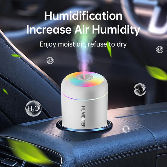 Mini humidificador USB de 180 ml con difusor de aromas y luces LED