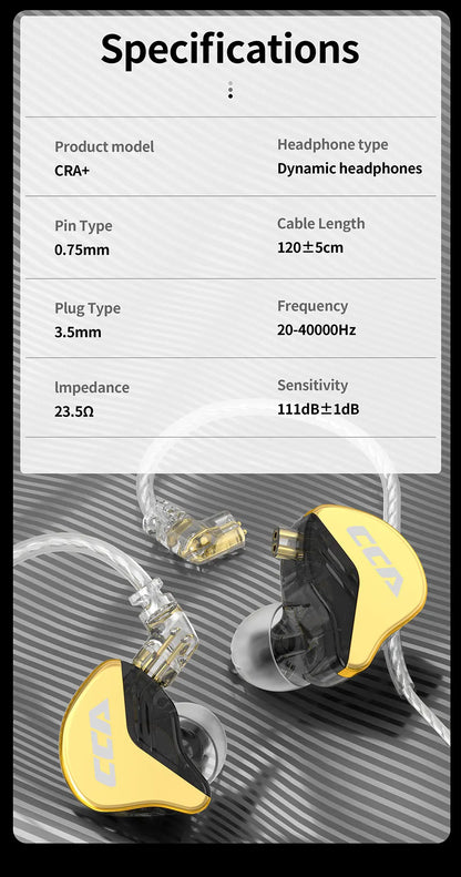 CCA-CRA+: auriculares intrauditivos HiFi con sonido profesional