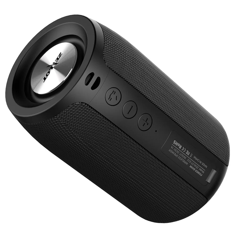 ZEALOT-S32 Mini altavoz portátil Bluetooth HIFI Subwoofer Altavoz inalámbrico con columna de radio FM Compatible con TF, TWS, USB