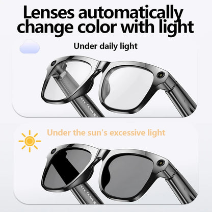 Gafas fotocromáticas inteligentes 4K con IA, cámara multifunción, Bluetooth, llamadas, asistente de voz, reproductor de música, traductor, gafas para Xiaomi