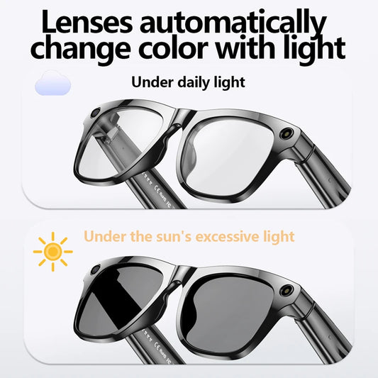 Gafas fotocromáticas inteligentes 4K con IA, cámara multifunción, Bluetooth, llamadas, asistente de voz, reproductor de música, traductor, gafas para Xiaomi